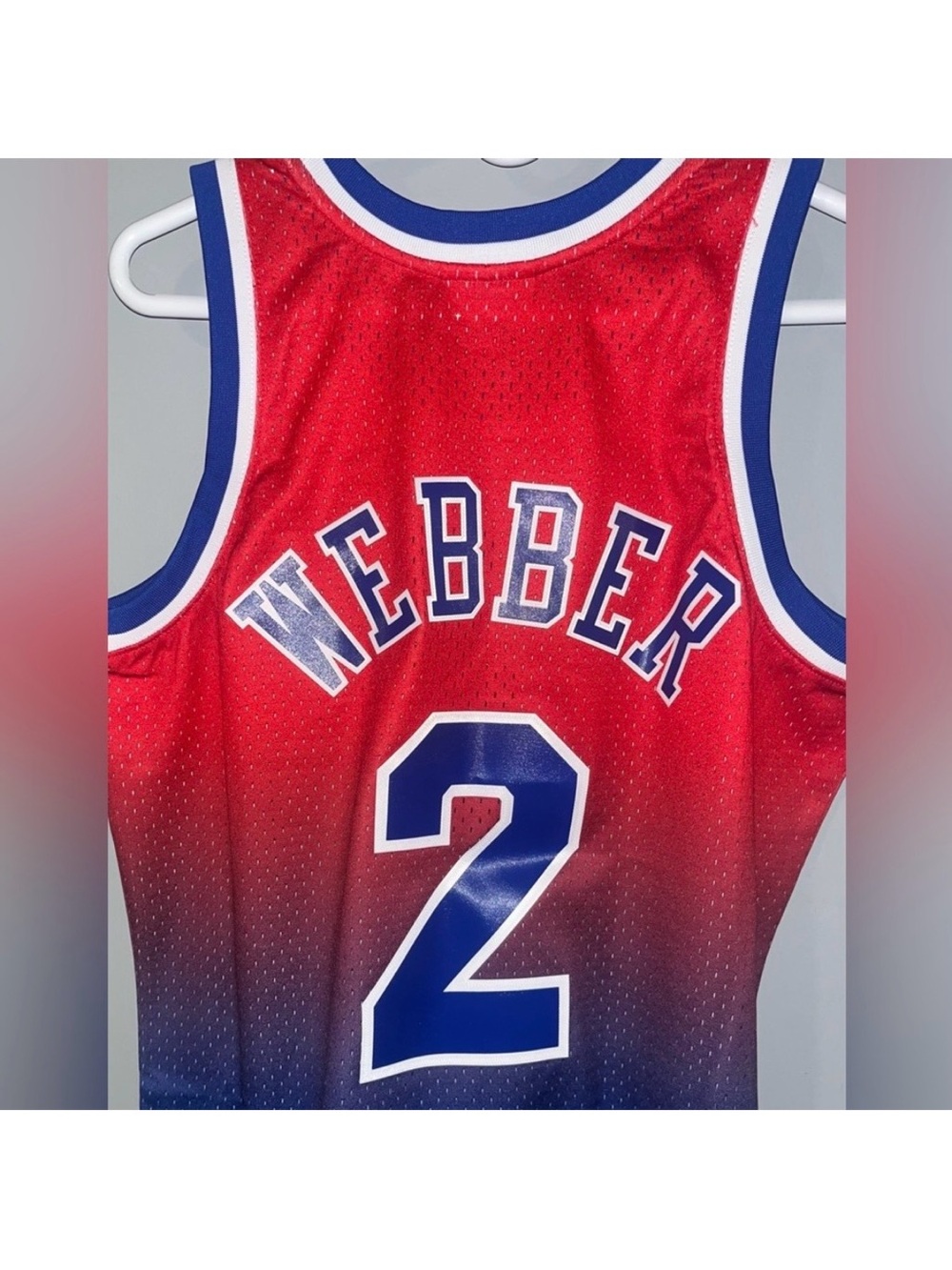 Chris Webber Mitchell Ness 1994 Throwback Washington Bullets NBA Fadeaway Jersey
